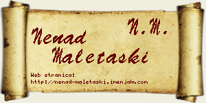 Nenad Maletaški vizit kartica